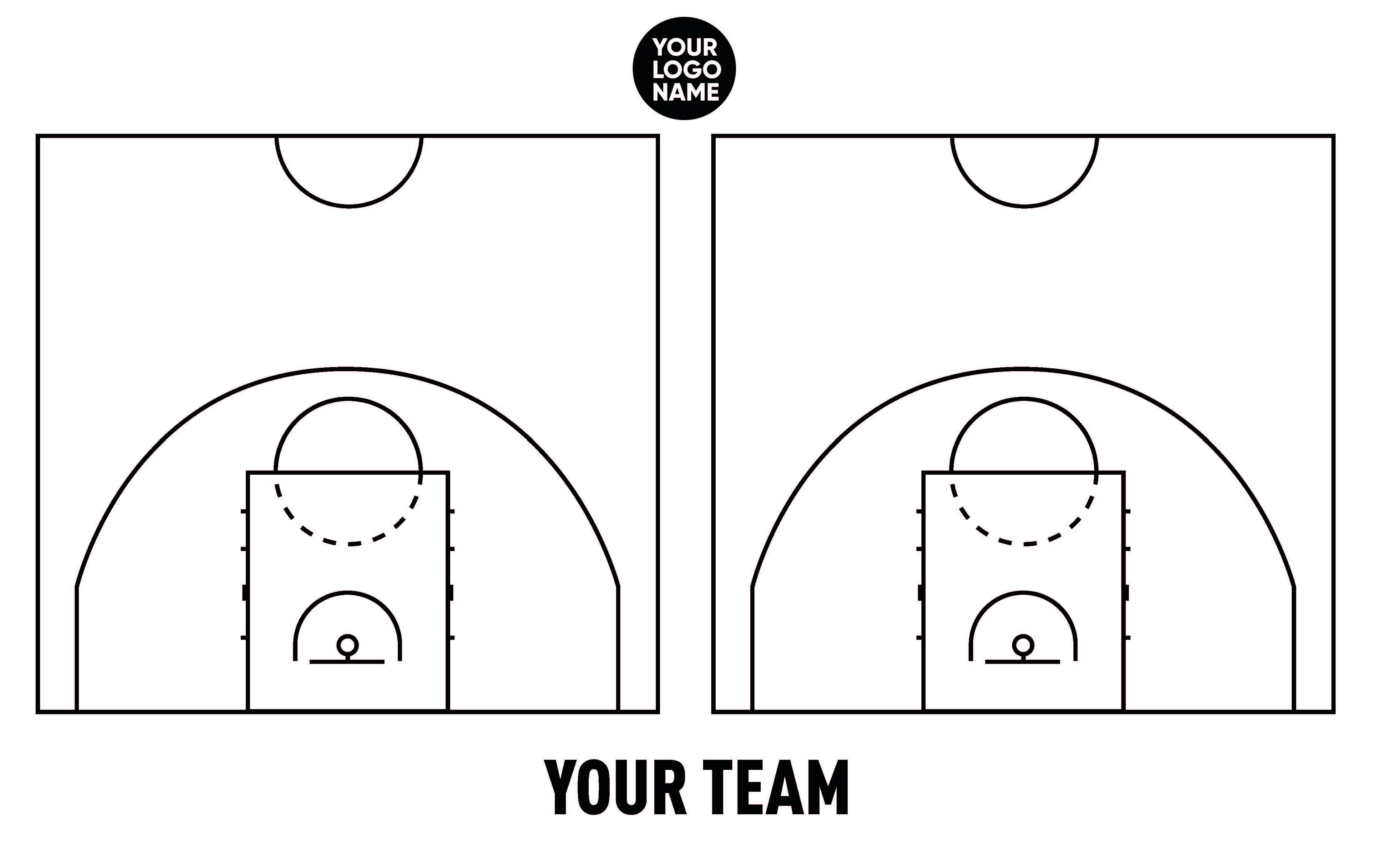 Basketball Double Half-court