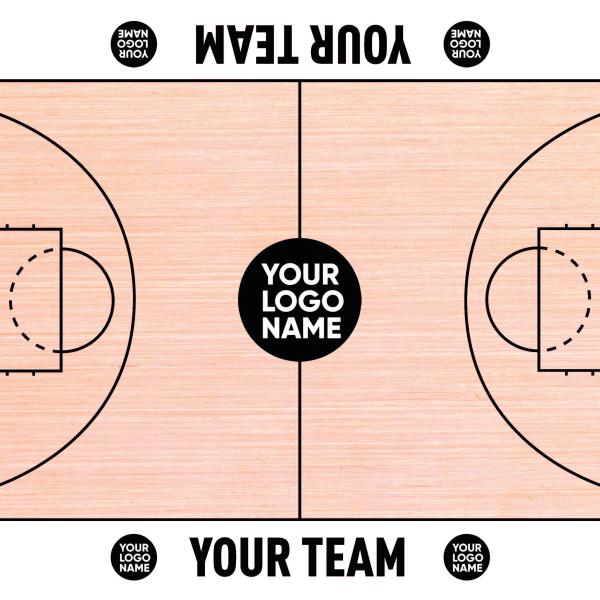 Basketball Wooden full-court