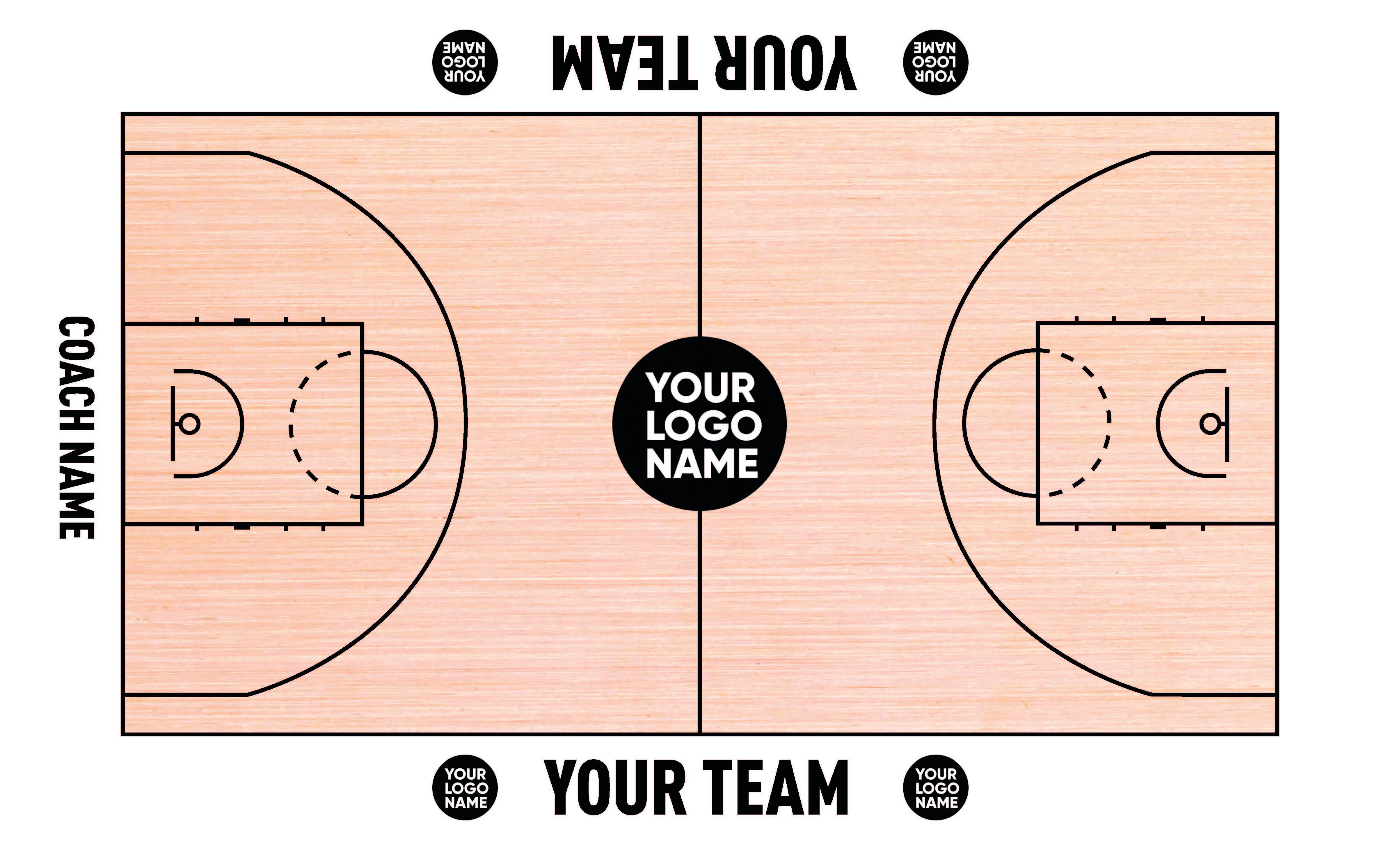 Basketball Wooden full-court